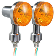 Neue 2er-Pack Universal-Motorrad-Blinklichtanzeige Lampe Amber Glühbirne