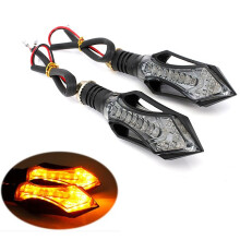 Nieuwe 12 LED Motorfiets Richtingaanwijzers Licht Amber Blauw Lamp