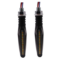 Neue Paar 12 V 15 LED Motorrad fließende sequenzielle Blinker + DRL Lampe Scheinwerfer