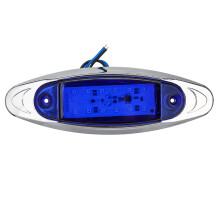 Neue 4 Stück Blaue 24 V LED Seitenmarkierungsleuchte Blitz Stroboskop Notfallwarnlampe für Boot Auto Lkw Anhänger