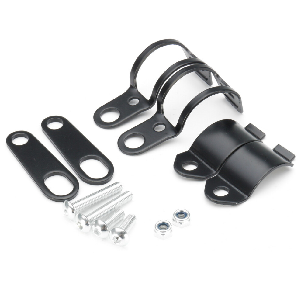 4Pcs Motorcycle Front Rear Relocater Turn Signal Holder Fork Clamps Shock Bracket Cafe Racer 762179038542