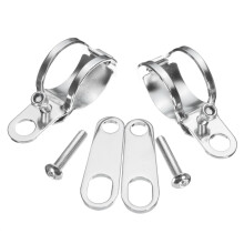 Neue 4-teiliges Chrom-Motorrad Vorder- und Hinterblinker Halter Gabelklemmen Stoßdämpfer Halterung Cafe Racer