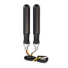 Neue 12 V Paar Motorrad 24 LED Blinker Fließlichter Anzeige mit weißem Tagfahrlicht/rotem Bremslicht