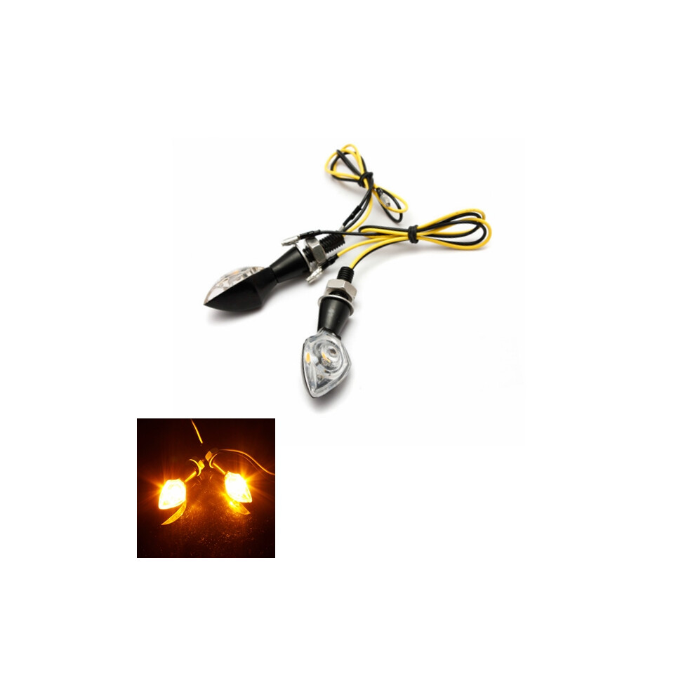 2X Universal Motorcycle Led Turn Signals Indicator E-Mark 12V Light 762179039655