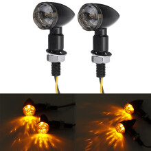 Neue 12 V Paar Motorrad Bullet Mini Blinker Amber Lichtanzeige Universal