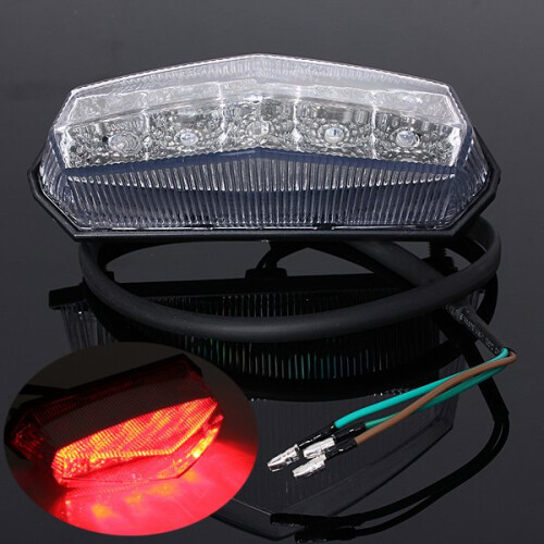 Neue Motorrad 10LEDs Kennzeichenblinker Rücklicht Bremslichter