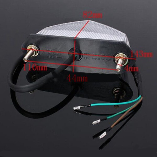 Neue Motorrad 10LEDs Kennzeichenblinker Rücklicht Bremslichter 1