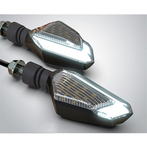 Neue 12 V Motorrad LED Blinker Lichter Tagfahrlicht Helligkeit DRL 2