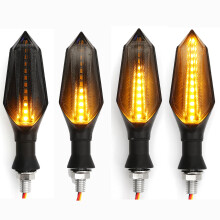 Neue 12 V wasserdichte LED-Motorrad-Blinkanzeigen mit amberfarbenem fließendem Licht und blauen Rücklichtern