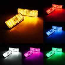 Neues rechteckiges Reflektor-LED-Rücklicht Bremslicht Auto Motorrad 6 Farben