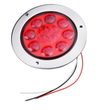 Neue 12 V 4'' 12 LED Runde Stop-Brems-Rücklichter Blinker-Anzeige für Lkw Anhänger Wohnmobil