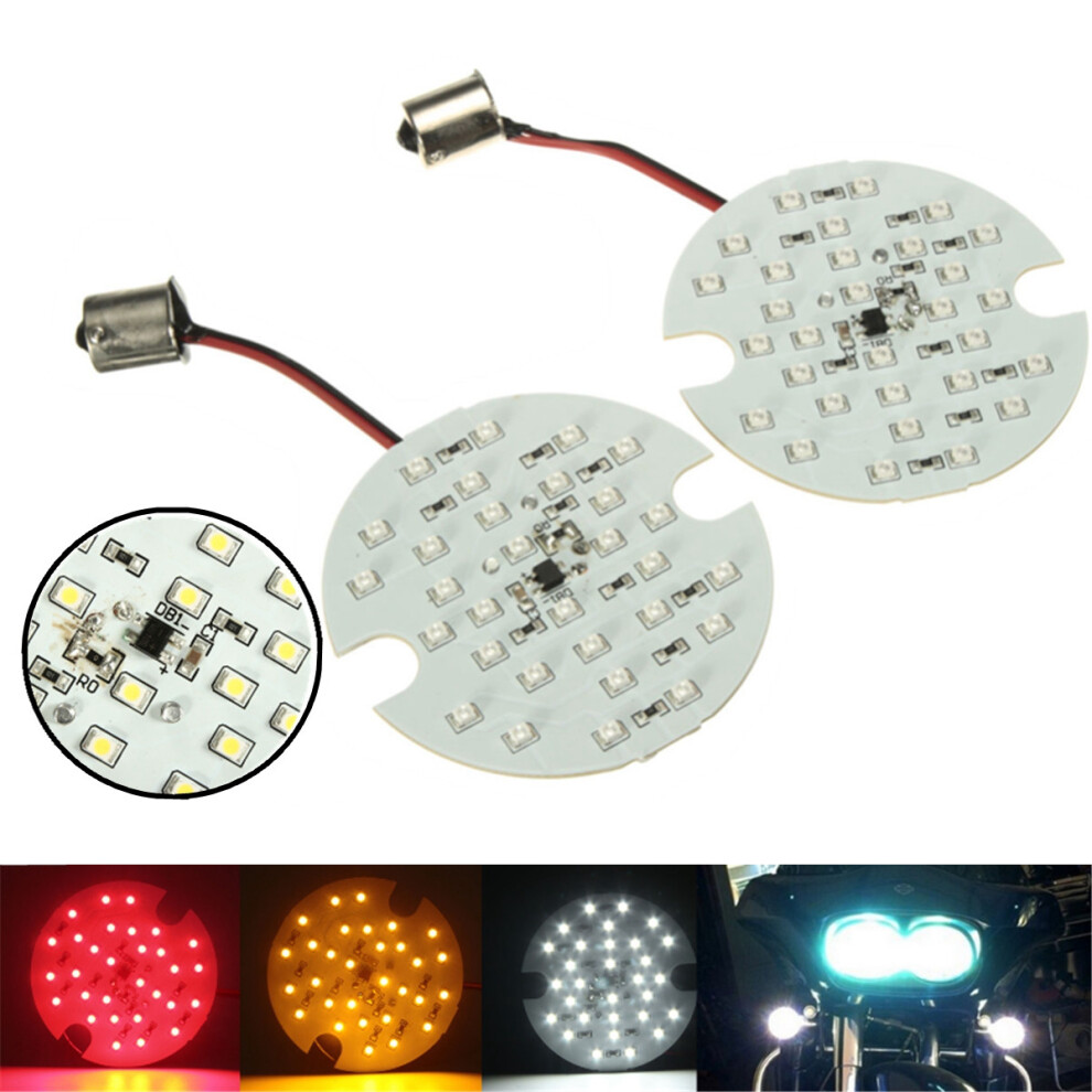 30 Smd Led 1156/1157 Turn Signal Panel Lights Bulb For Harley Davidson Touring Red/Light 762179045083