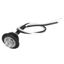 Neue 10 Stück Mini 12/24 V Weiße Runde LED-Tasten-Seitenmarkierungslichter Lampen Anhänger