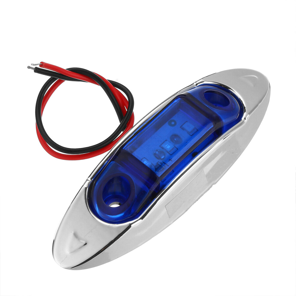 10Pcs 3Led 24V Side Marker Indicator Clearance Lamp Truck Trailer Lorry Van Blue/Light 762179047452