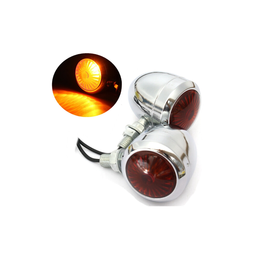 Pair 12V Motorcycle Turn Signal Indicator Lamp For Harley Light 762179048725