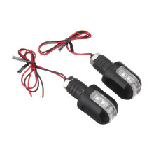 Neue 2 Stück 12 V Motorrad Amber Lenker-Ende Blinker 6 LED Lichtanzeige Blinker