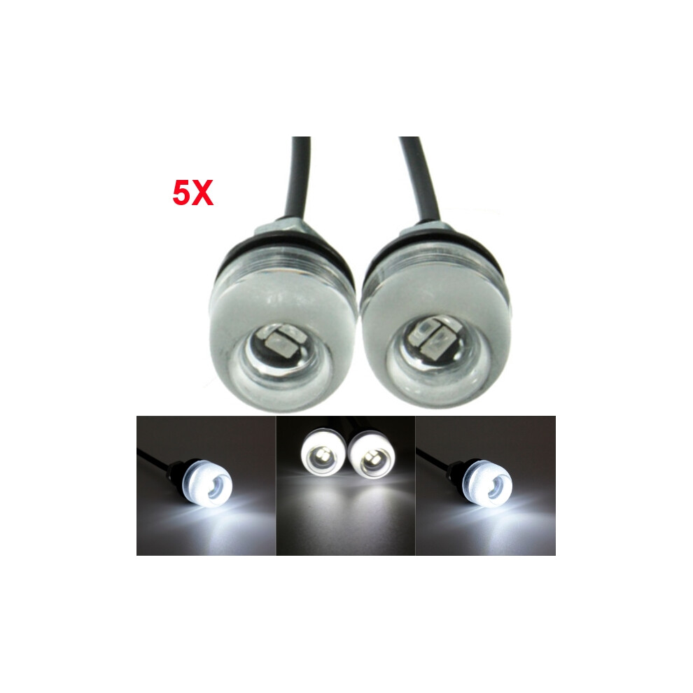 10Pcs Motorcycle 5630 18Mm 3Led Eagle Eye Lamp Daytime Running Lights White 762179053651