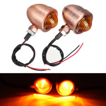Neue 12 V Motorrad Bullet Blinkeranzeige Lampe für Harley Cafe Racer 10 mm Amber