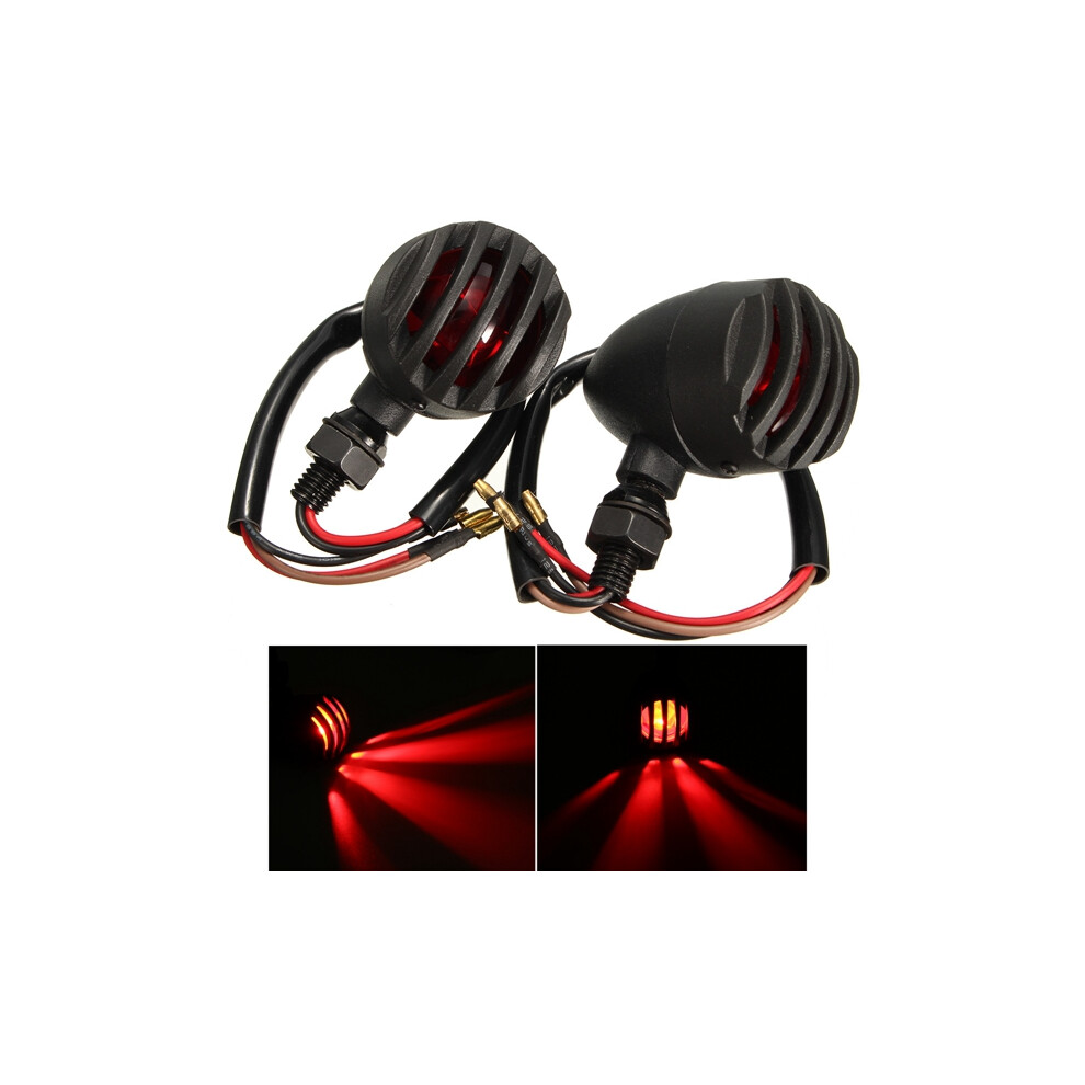 Pair Turn Signal Bullet Blinker Indicator For Harley Honda Yamaha Ducati Kawasaki Red/Light 762179055600