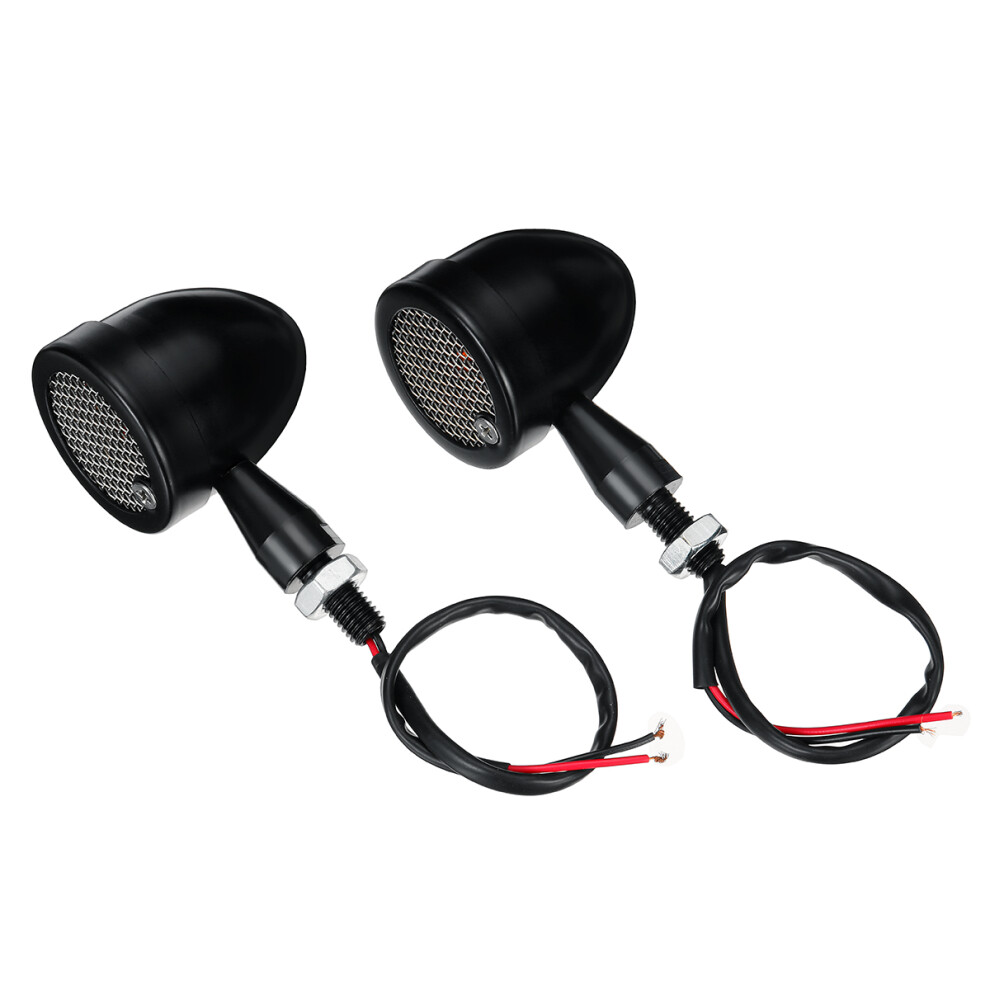 12V Motorcycle Grill Bullet Led Turn Signal Lights Indicator Lamps Red 762179056409