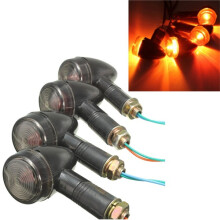Neue 4 Stück 12 V Motorrad Blinker Bullet Indikatoren Licht Rauch Amber Lampe