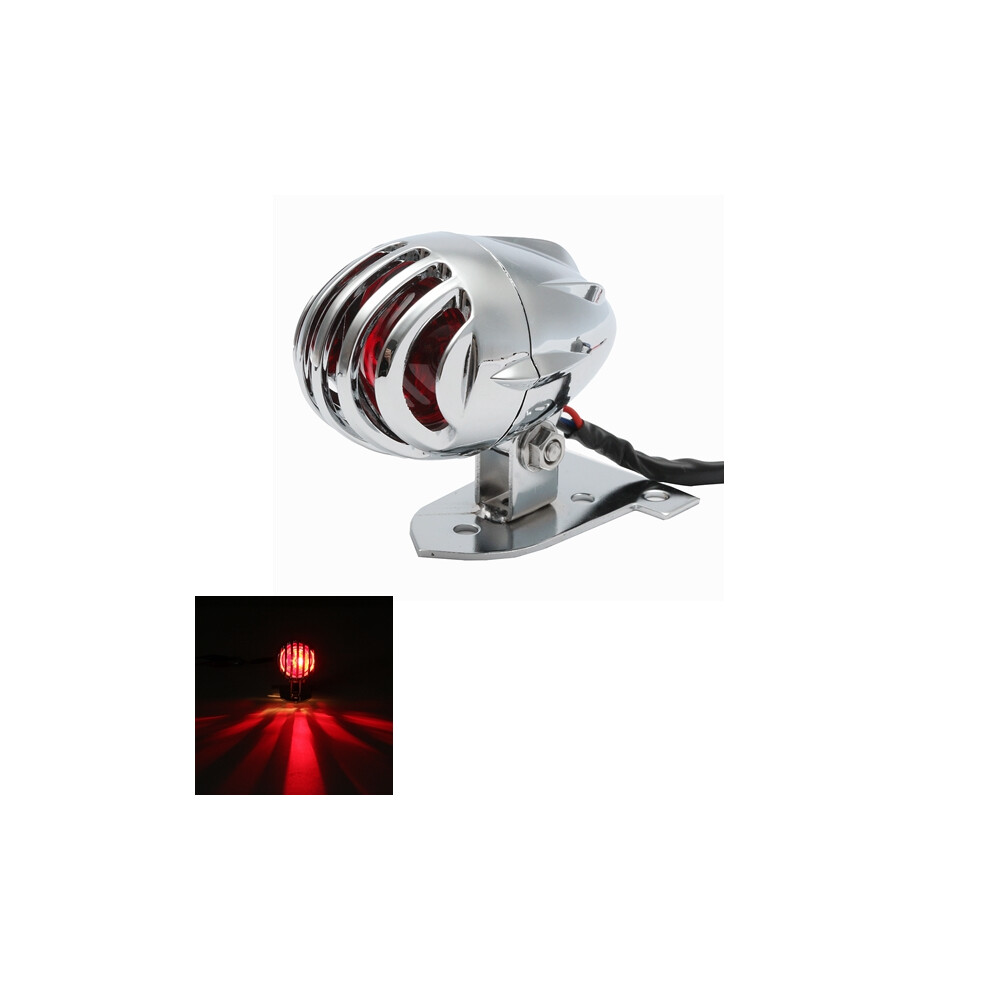 Motorcycle Chrome Rear Tail Brake License For Yamaha Bobber Chopper Harley Light 762179057130