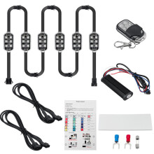 Nuevo kit de 6 tiras de luces LED de neón RGB con luz inferior para ambiente luces para motocicleta y ATV