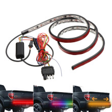 New 48 inch 12V 72SMD 5050 RGB LED Light Strip Red Brake Strobe Turn Lamp Flashing Magic Color