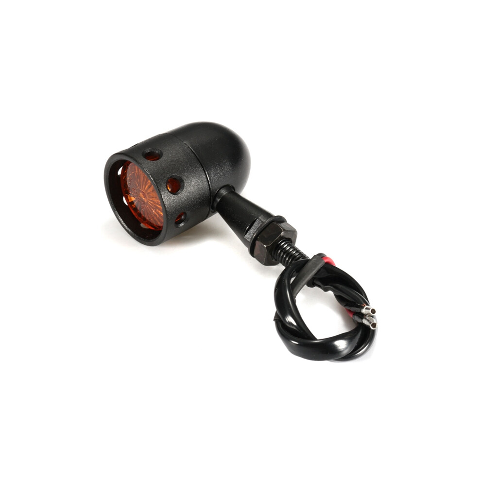 New Pair 12V Motorcycle Turn Signal Indicator Hollow Lamp For Harley Amber/Light 762179075813