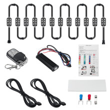 Nuevo kit de tira de luces LED de neón RGB de 12 piezas para iluminación inferior luces para motocicletas y ATV