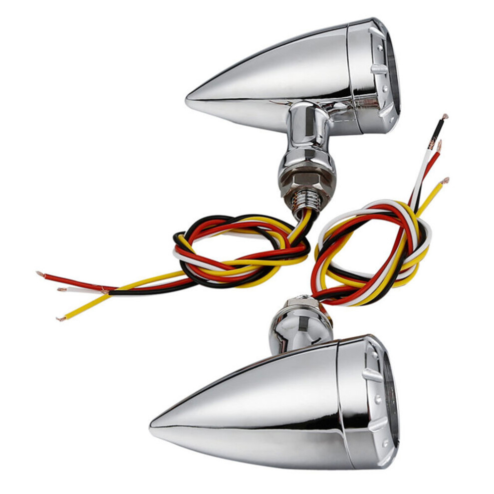 New Pair 10Mm Motorcycle Led Brake Turn Lights For Harley Cruiser Chopper Indicator Lights 762179078562