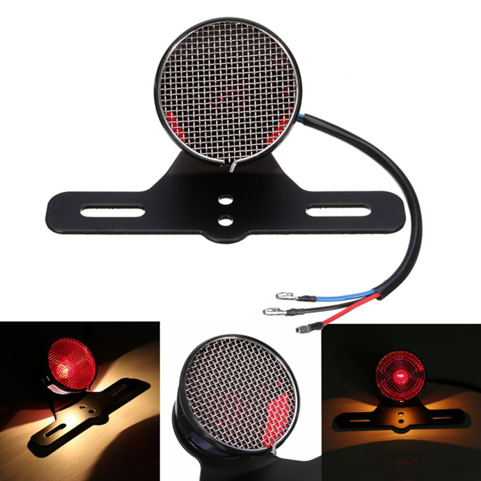New Motorcycle Led Rear Tail Brake Signal License Plate For Cafe Racer Bobber Light 762179081883