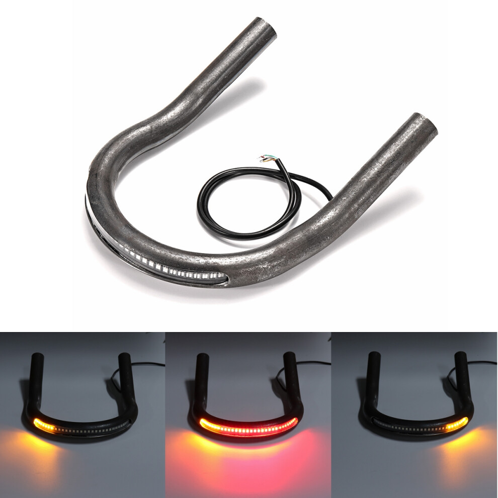 New 175Mm Racer Frame Hoop Tracker End Upswept Seat Loop Large & Led Turn Brake Light 762179091110