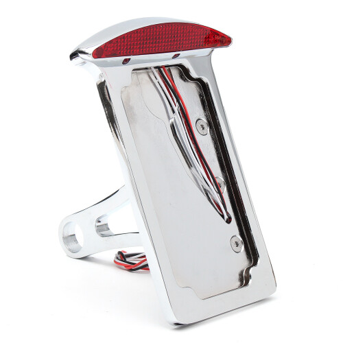 New Motorcycle License Plate LED Tail Light Vertical Side with Mount Bracket For Harley 2