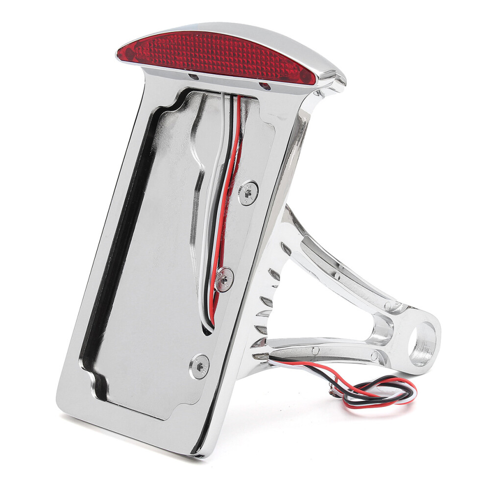 New Motorcycle License Plate Led Tail Vertical Side With Mount Bracket For Harley Light 762179092858