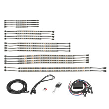 Neue 18-teilig 5050 SMD RGB blinkende LED-Lichtleiste Motorrad kabellose Fernbedienung Neonleuchten