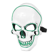 Neue Halloween LED Licht Schädelkopf Gesicht Maske Karneval Nacht Cosplay Kostüm Requisiten