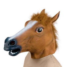Neue gruselige Pferdekopf-Latexmaske Gummimaske für Halloween-Festival