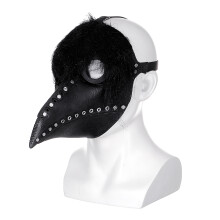 Neue Pestdoktor-Maske Schwarzes Latex Gothic Steampunk Vogel-Schnabel