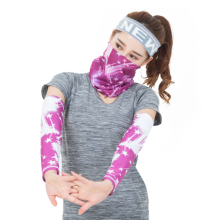 Set combinato di maniche in seta ghiacciata, maschera per il viso e bavaglino antivento per sport all'aperto.