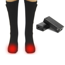 Neue Paar elektrisch beheizte Socken heißer Stiefel-Fußwärmer für Motorradfahren und Skifahren schwarz