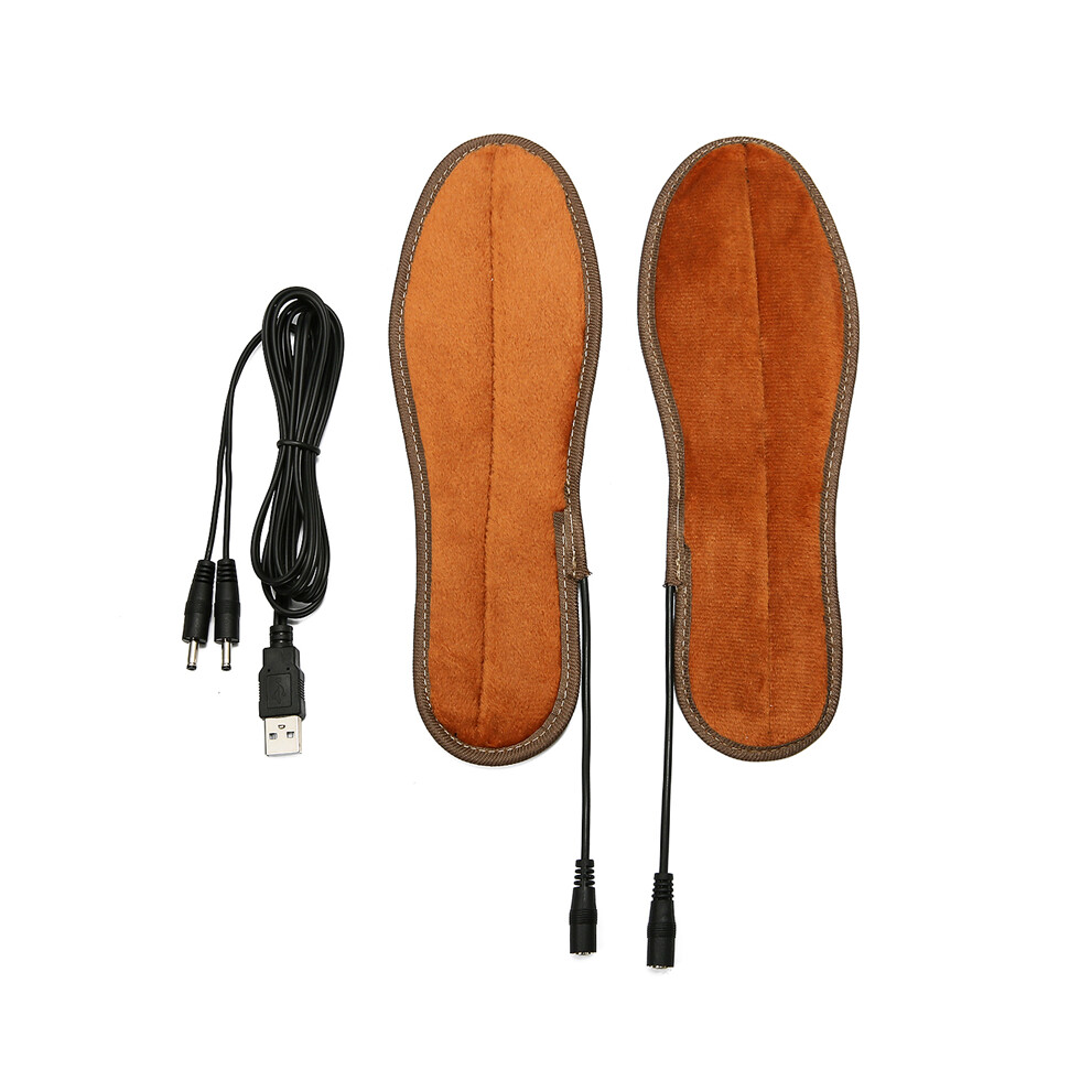 5V 8W Electric Heated Shoe Insole Warm Socks Foot Heater USB Winter Warmer 36-45