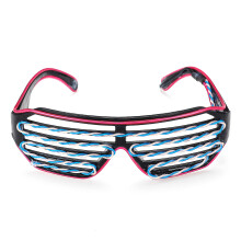 Neue Dual-Color-EL-Draht-Kalte-LED-Glaslichter leuchten Goggles Bar Party Shutter Halloween