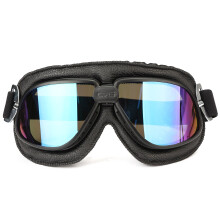 Nieuwe Motorbril Scooterhelm Leren Anti-Uv Fog Beschermende Bril