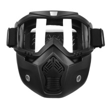 Nuevo escudo de máscara facial modular desmontable para casco gafas lentes claros motocicleta bicicleta