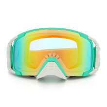 Neue Motorrad Anti-Beschlag Dummbrille Schneemobil SKI Linse Sphärisch grüner Rahmen