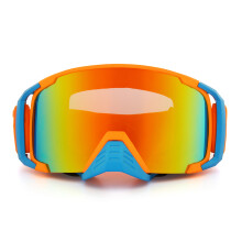 Neue Motorradrennsport Anti-Beschlag-Goggles Dual-Linse für Outdoor-Snowboard-Ski Snowboard Dummer orangefarbener Rahmen