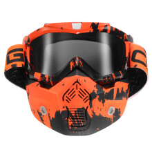 Nieuwe Afneembare Modulaire Gezichtsmaskerbescherming Goggle Voor Motorhelm
