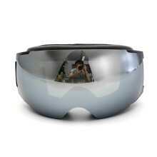 Neue Skibrille UV-Schutz Snowboard Magnet Anti-Beschlag Doppelglas Schwarzer Rahmen