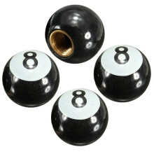 Nieuwe 4-delige Universele Auto Truck Motor Fiets Pool 8 Ball Band Luchtventiel Stem Caps Wielrand Caps Bout